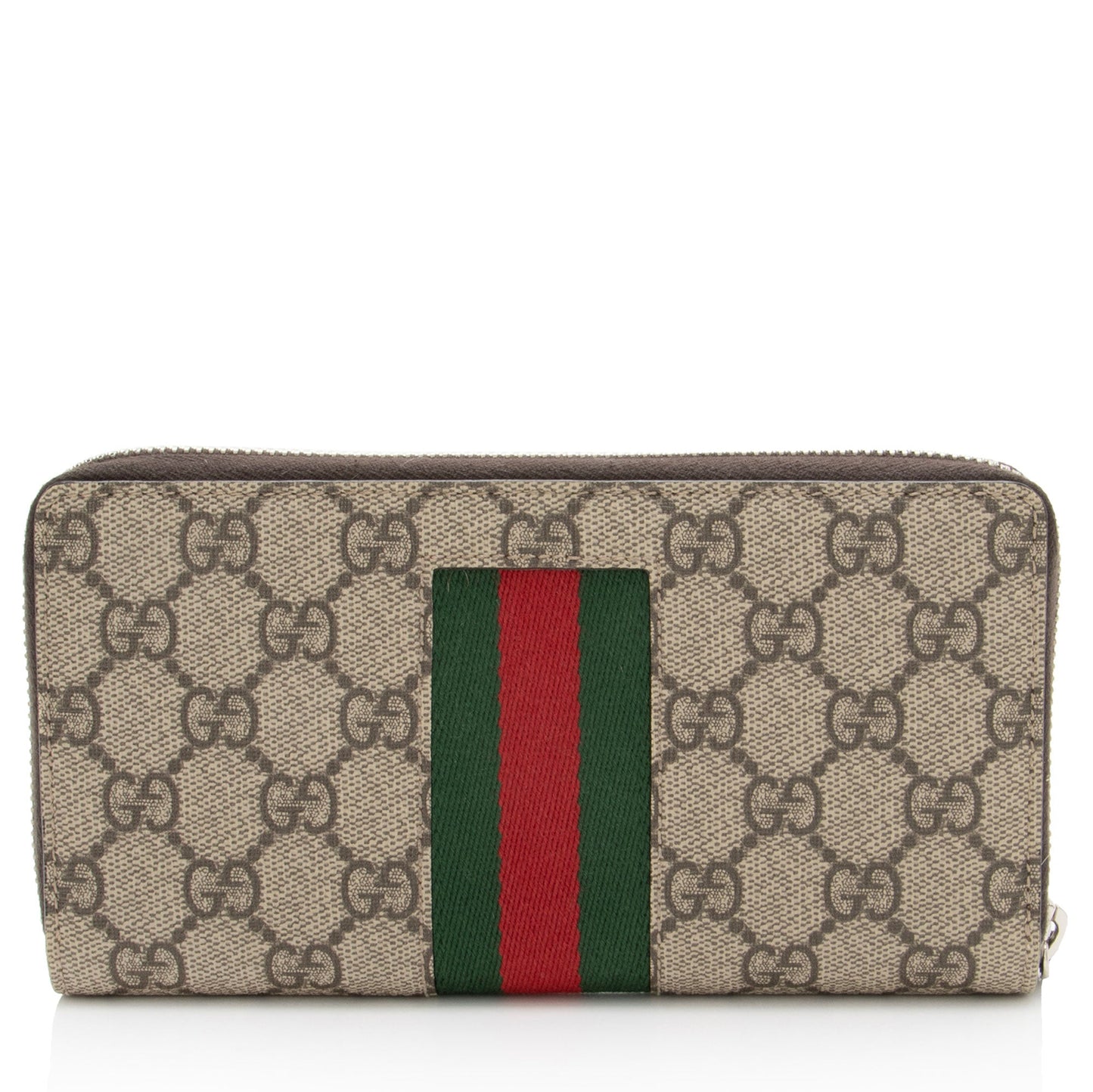Gucci GG Supreme Web Zip Around Wallet