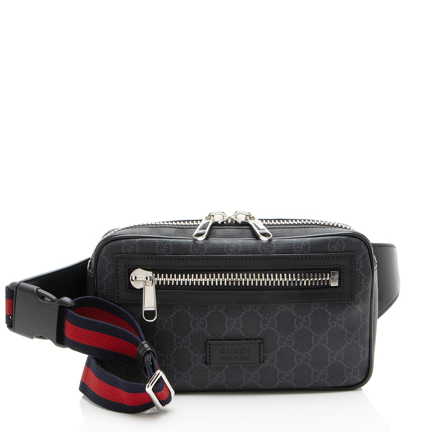 Gucci GG Supreme Web Zip Belt Bag