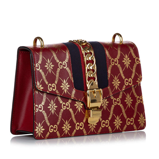 Gucci GG Sylvie Leather Crossbody Bag (SHG-30454)