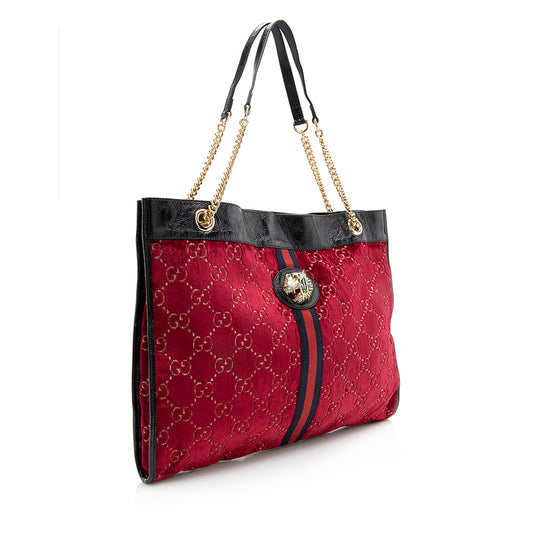 Gucci GG Velvet Rajah Large Tote (SHF-22450)