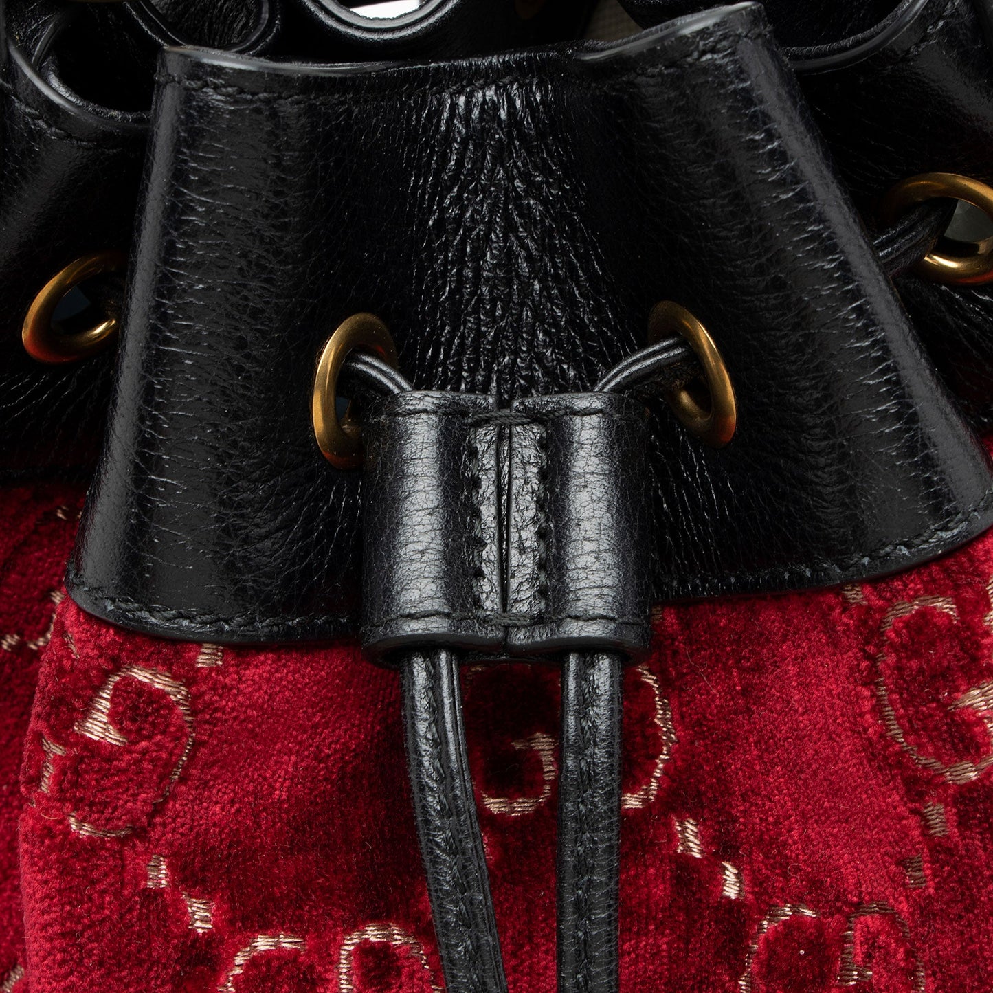 Gucci GG Velvet Web Bucket Bag