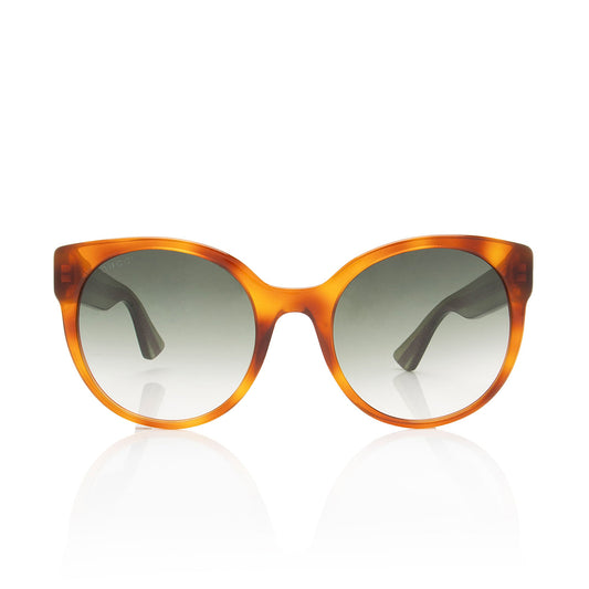Gucci Glitter Web Interlocking G Round Sunglasses