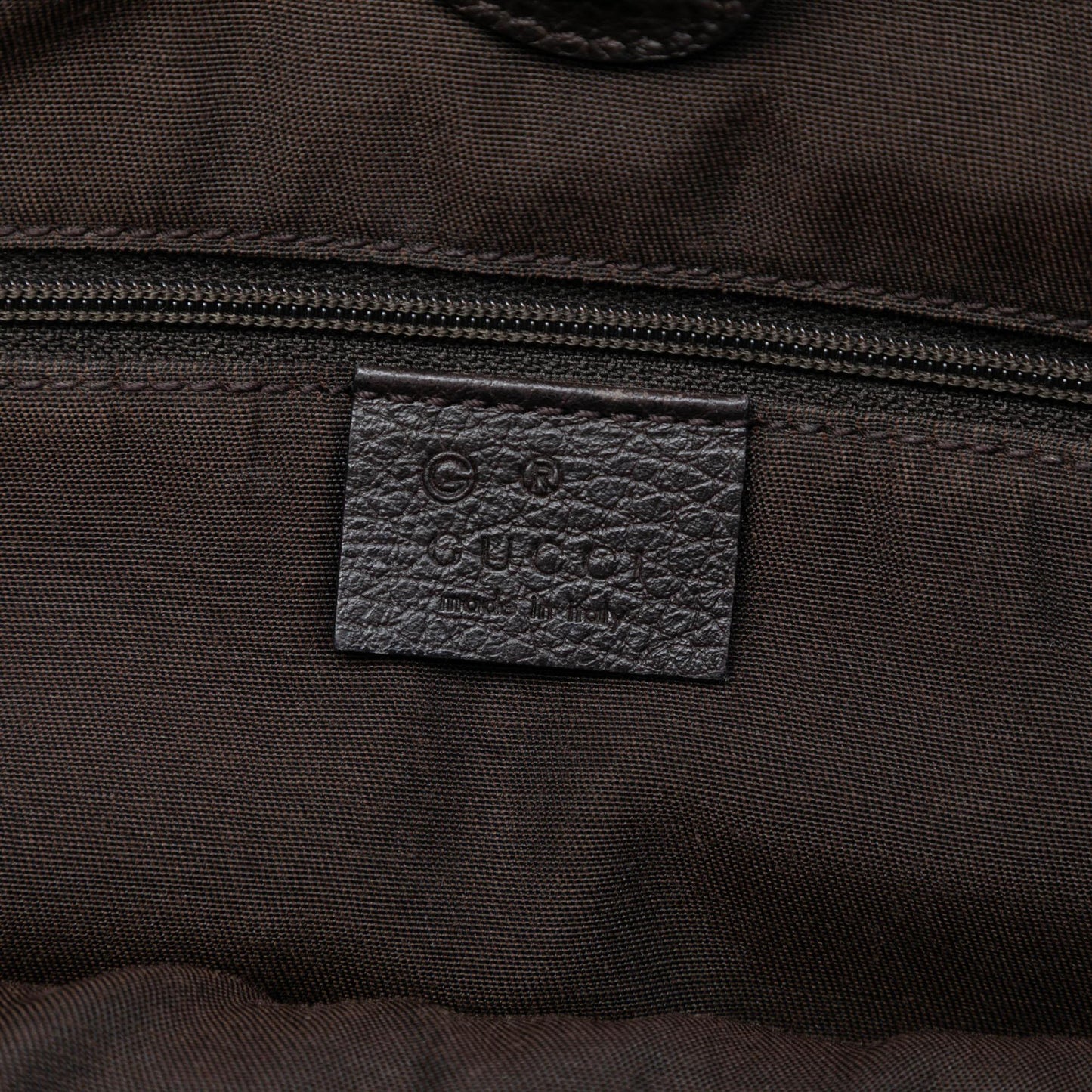 Gucci Grained Calfskin Bamboo Shopper Tote