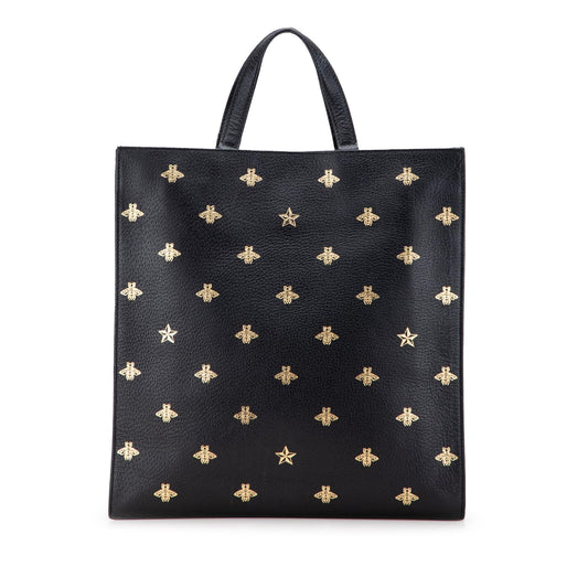 Gucci Grained Calfskin Bee Star Vertical Tote