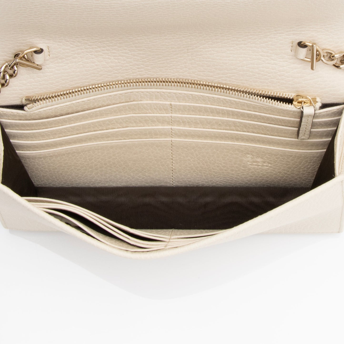 Gucci Grained Calfskin Interlocking G Chain Wallet (SHF-2ZPmCK)