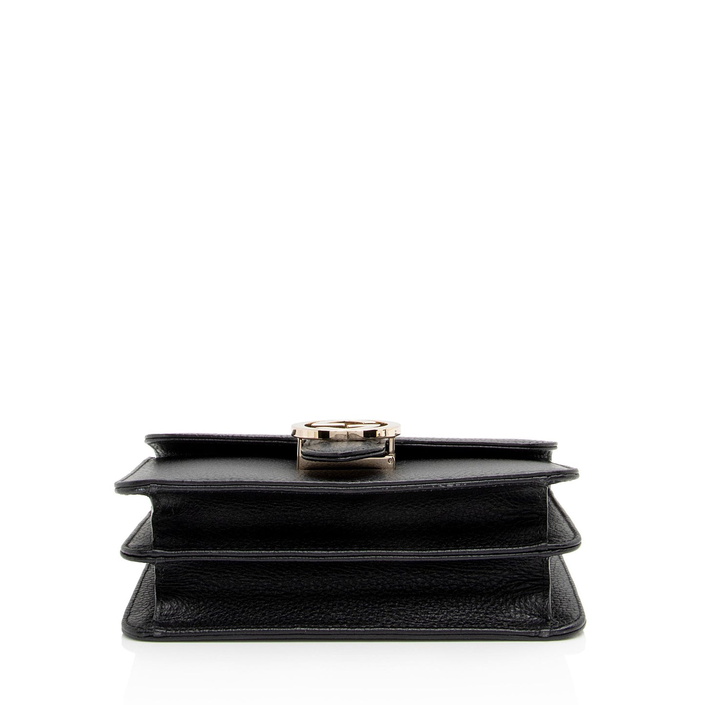 Gucci Grained Calfskin Interlocking G Small Shoulder Bag (SHF-1AVxLZ)