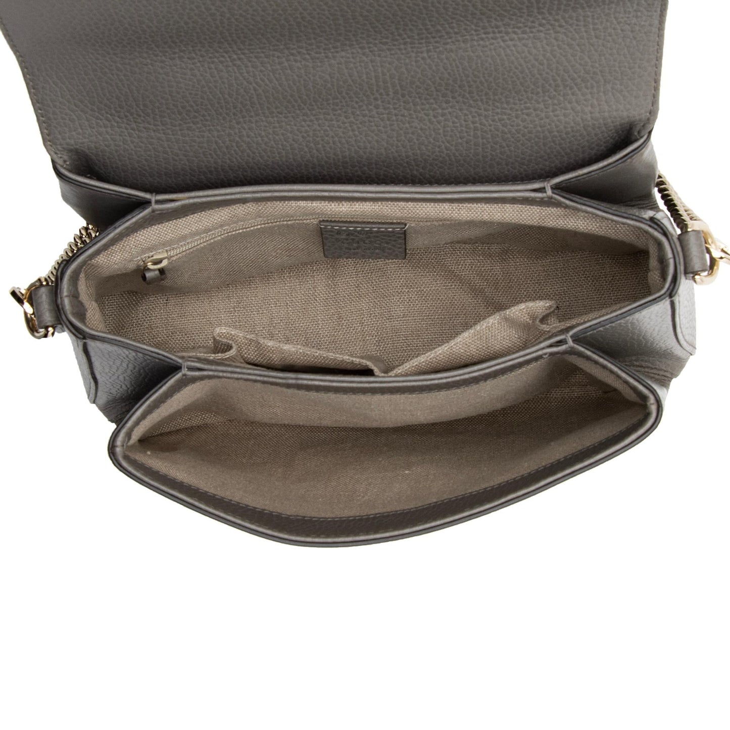 Gucci Leather Interlocking G Small Top Handle