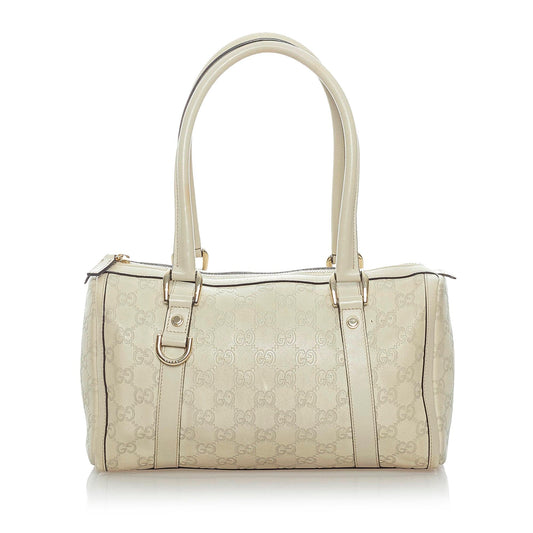 Gucci Guccissima Abbey Leather Boston Bag (SHG-33090)
