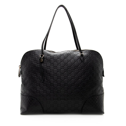 Gucci Guccissima Leather Bree Medium Tote (SHF-19264)