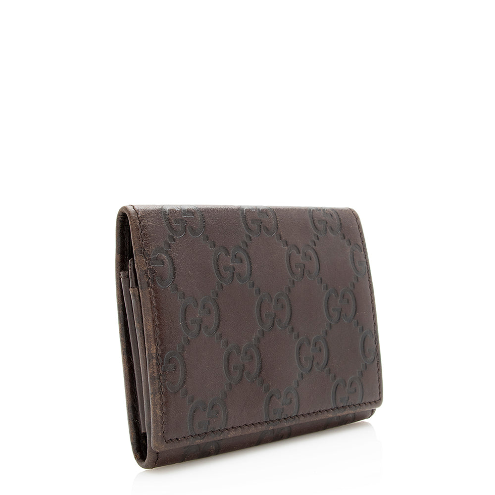 Gucci Guccissima Leather Card Case (SHF-19902)
