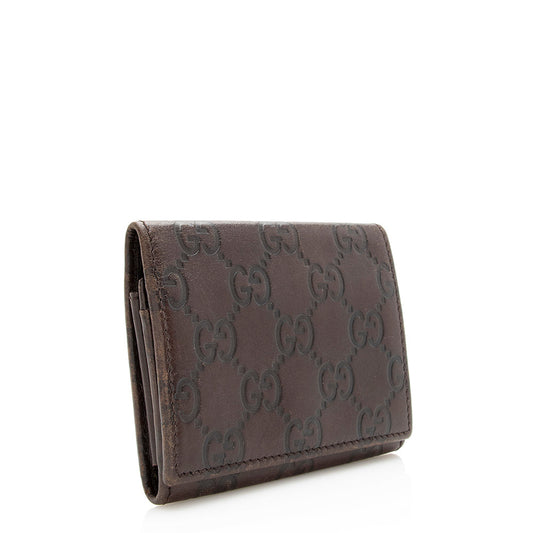 Gucci Guccissima Leather Card Case (SHF-19902)