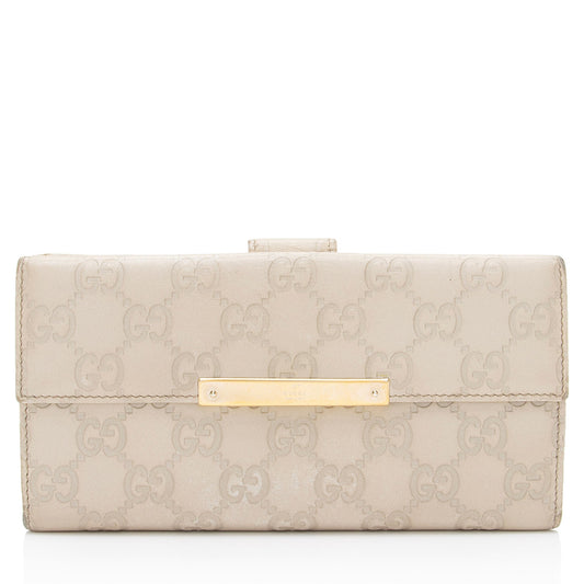 Gucci Guccissima Leather Flap Continental Wallet
