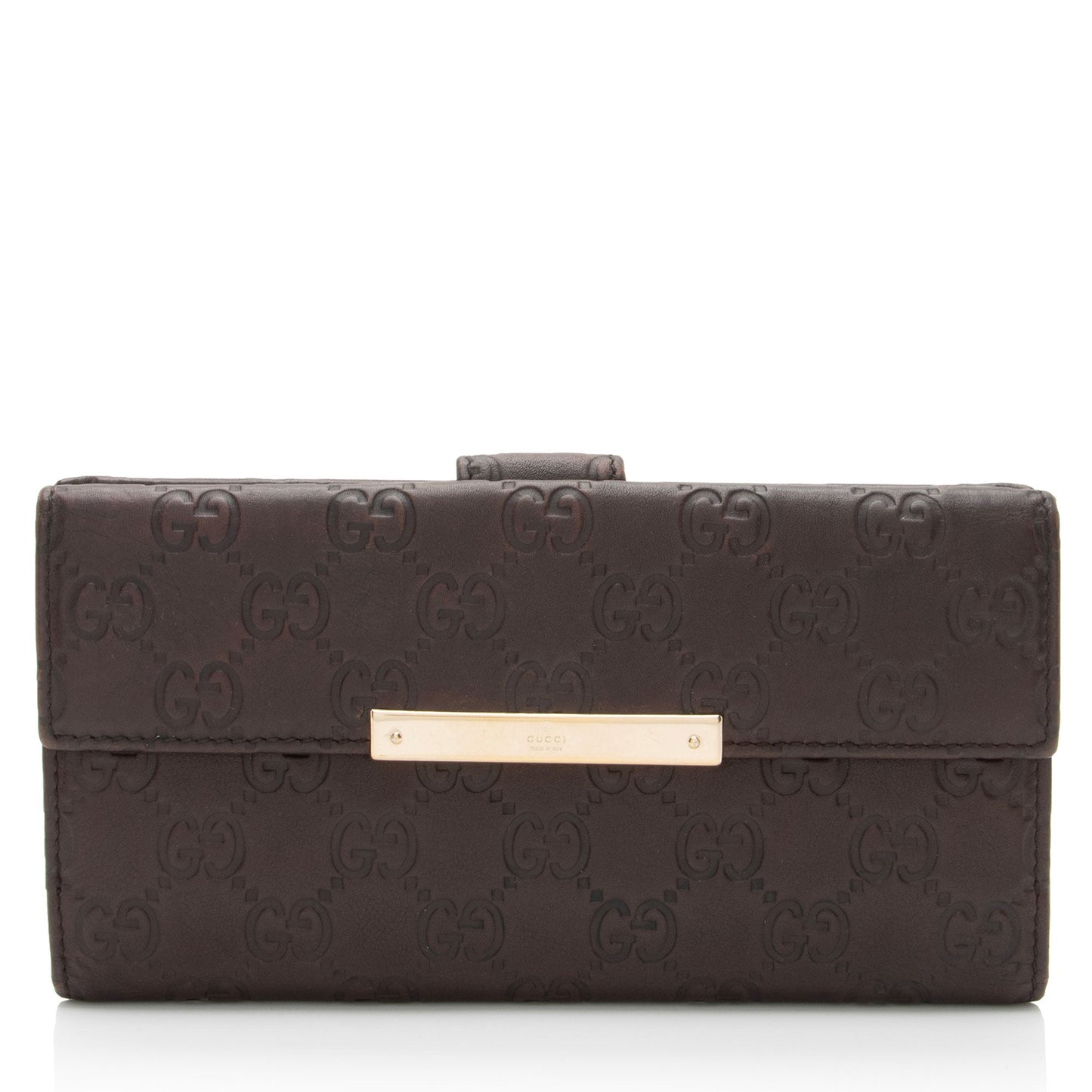 Gucci Guccissima Leather Flap Continental Wallet (SHF-CzGm9w)