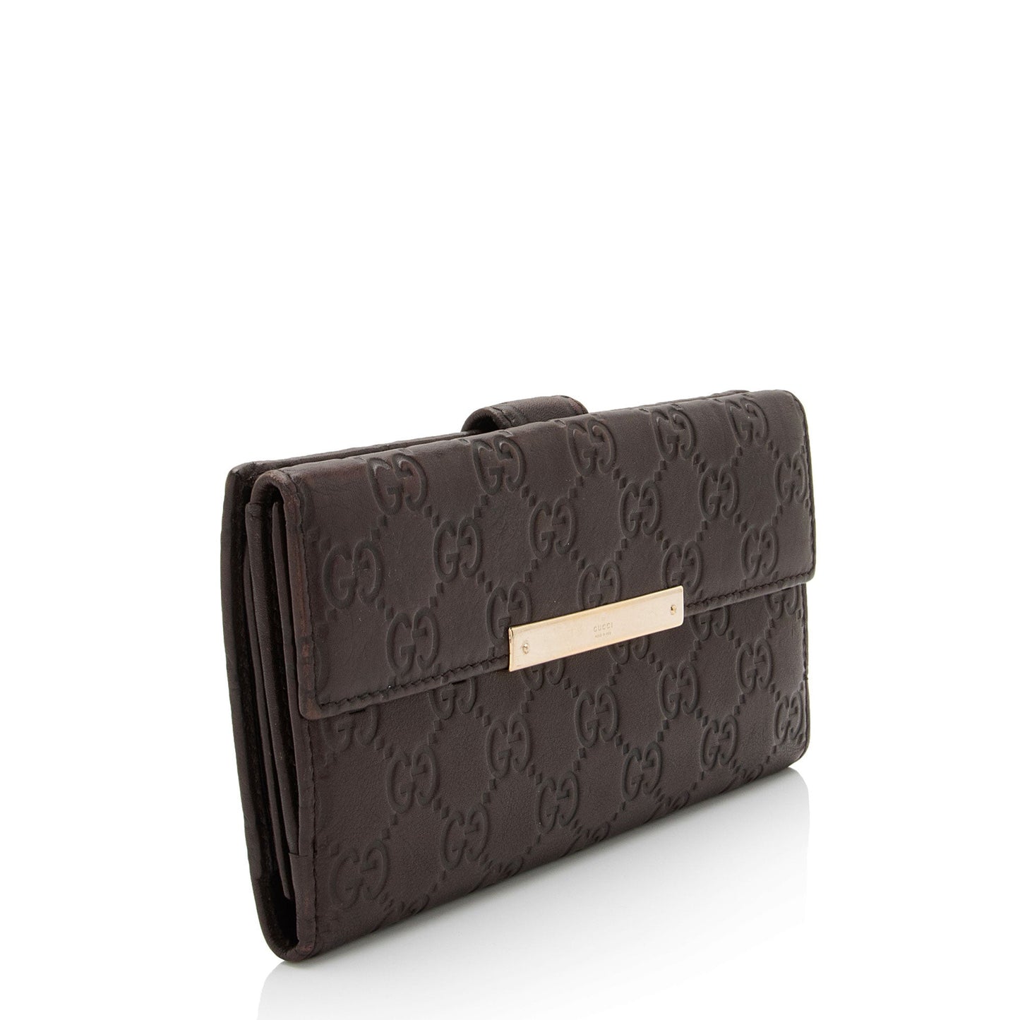 Gucci Guccissima Leather Flap Continental Wallet (SHF-CzGm9w)
