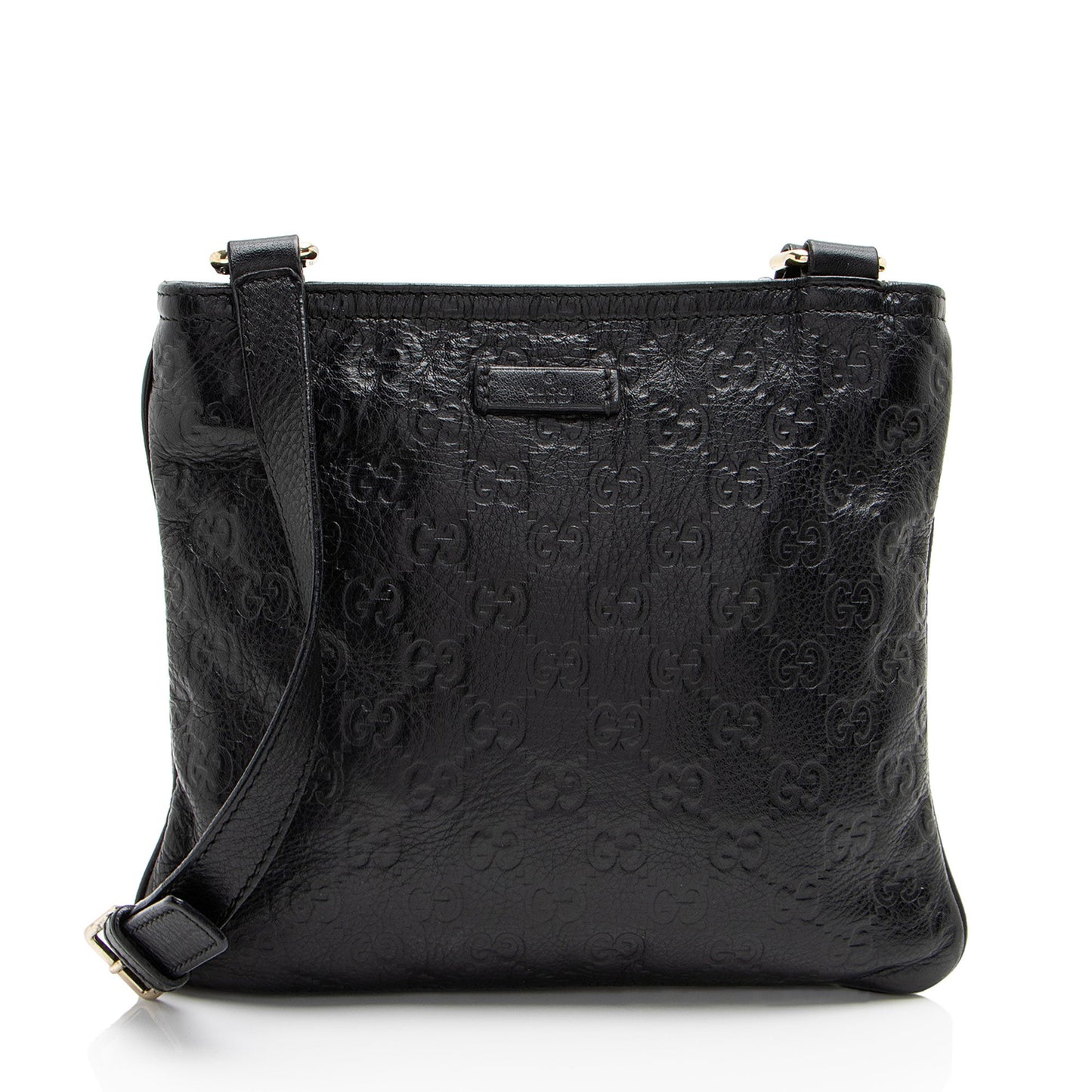 Gucci Guccissima Leather Flat Messenger (SHF-b6Jy3q)