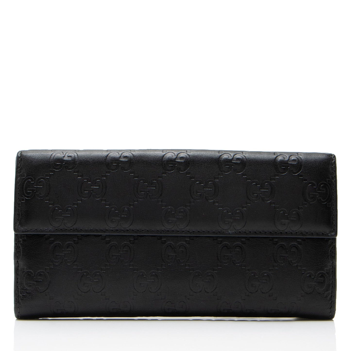 Gucci Guccissima Leather Heart Script Continental Wallet