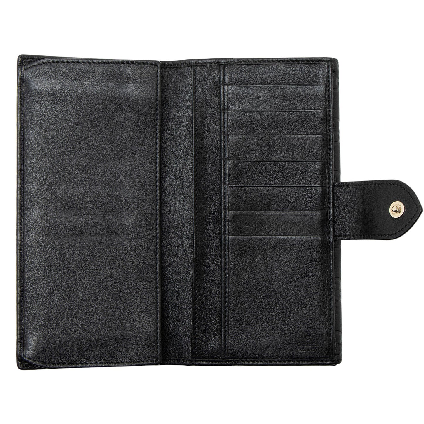 Gucci Guccissima Leather Heart Script Continental Wallet