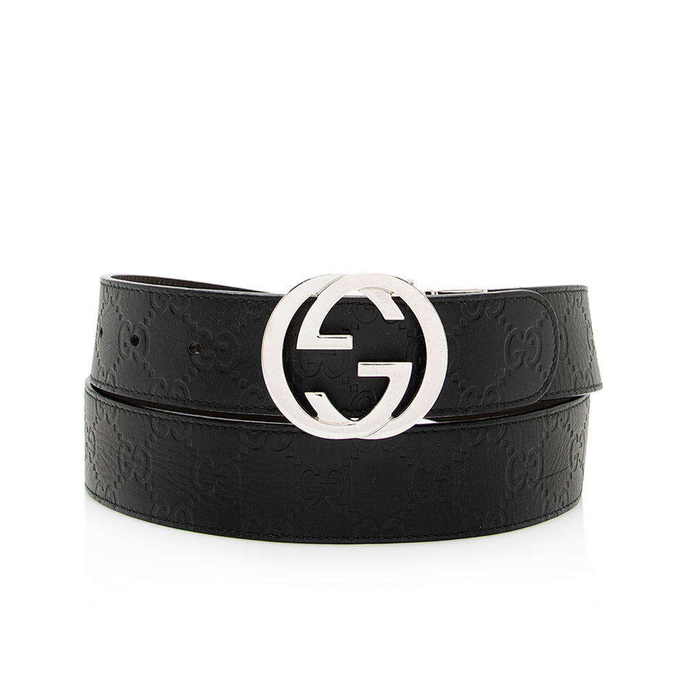 Gucci Guccissima Leather Interlocking G Belt - Size 38 / 95 (SHF-19971)