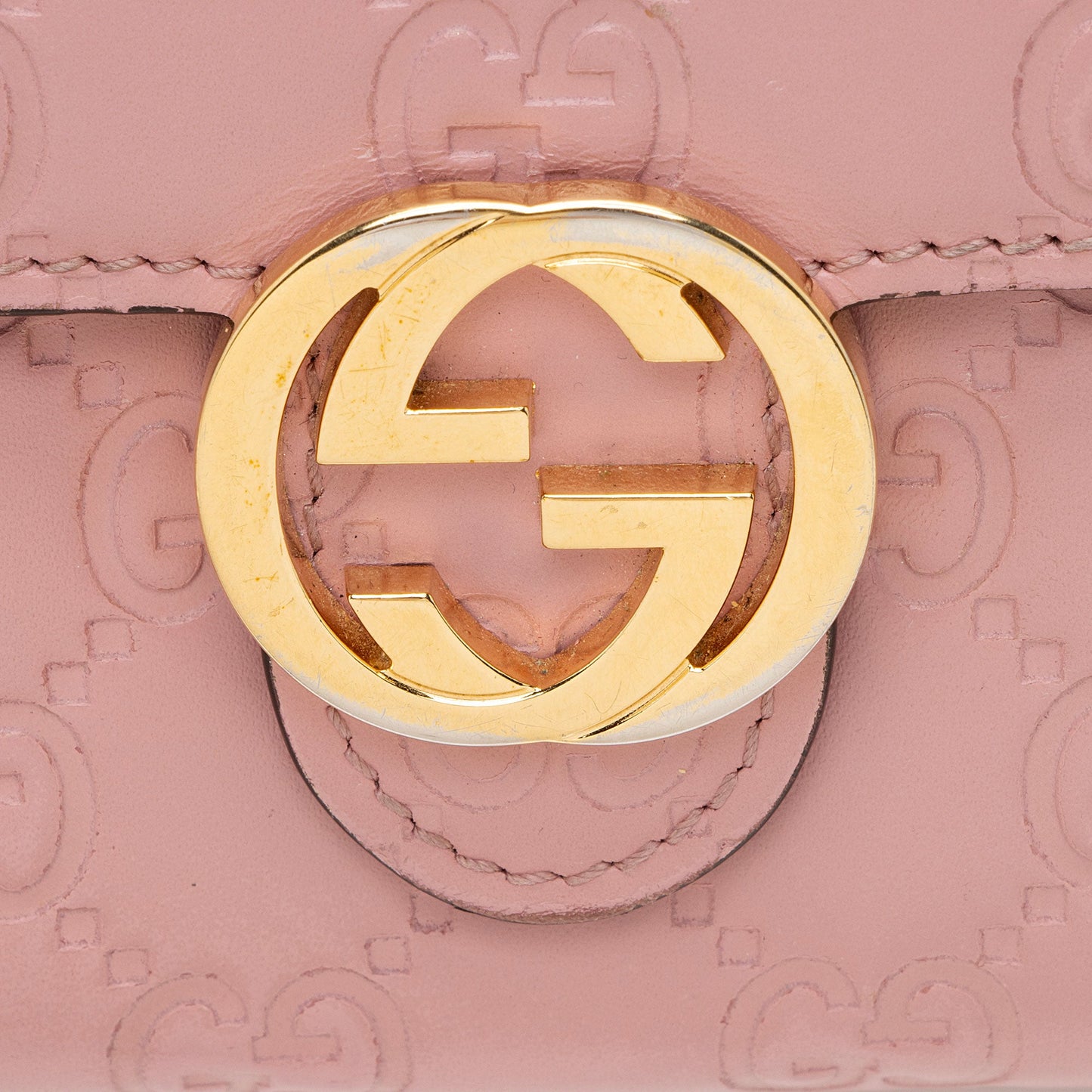 Gucci Guccissima Leather Interlocking G Continental Wallet