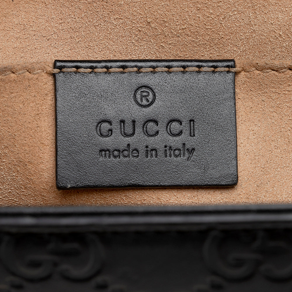 Gucci Guccissima Leather Padlock Small Shoulder Bag (SHF-21759)