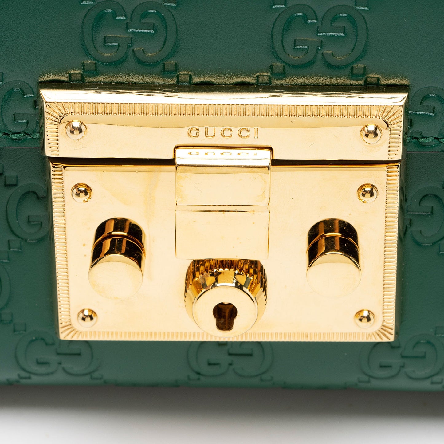 Gucci Guccissima Leather Padlock Small Shoulder Bag