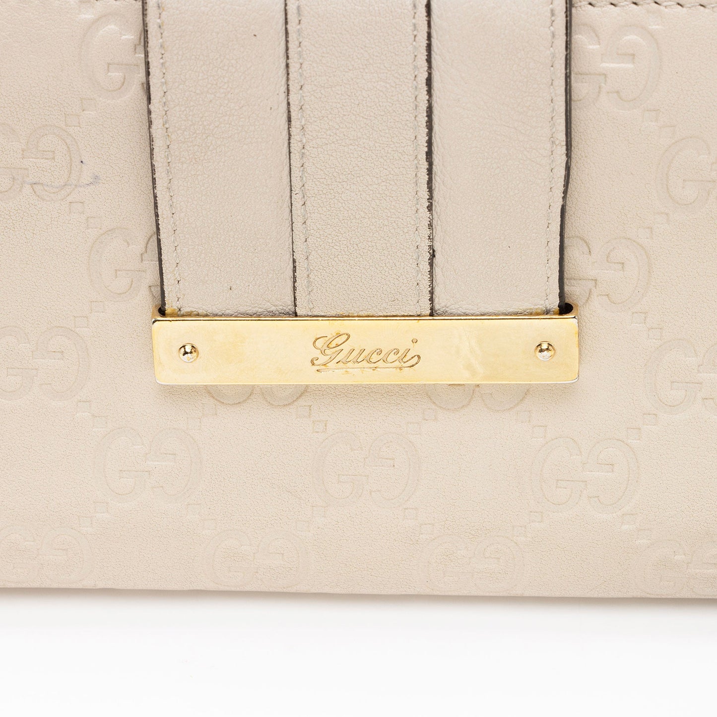 Gucci Guccissima Leather Script Wallet
