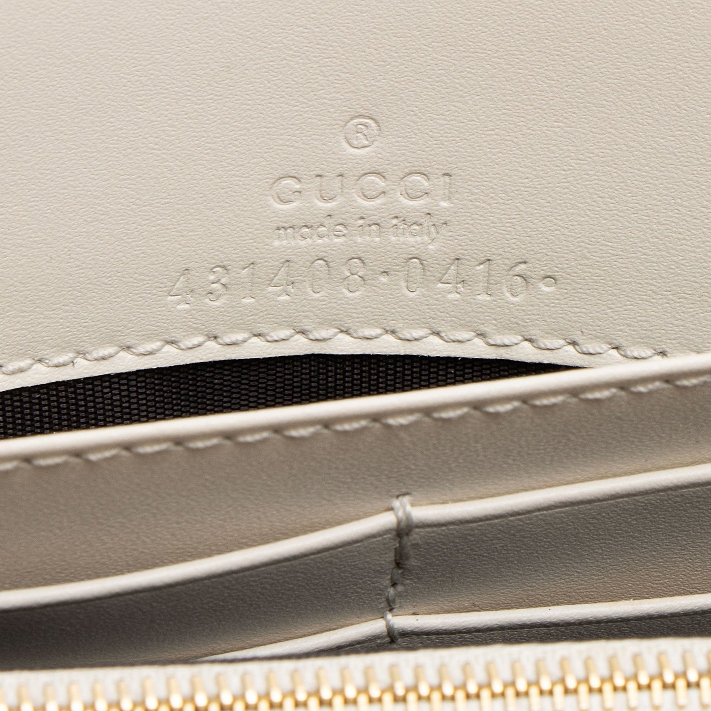 Gucci Guccissima Leather Signature Bow Mini Wallet on Chain