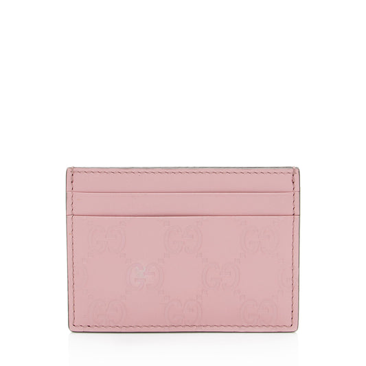 Gucci Guccissima Leather Signature Card Case