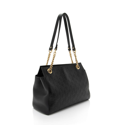 Gucci Guccissima Leather Signature Large Tote