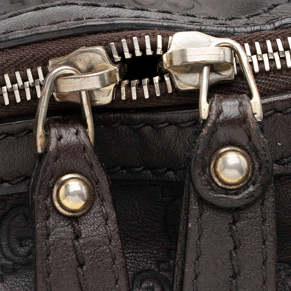 Gucci Guccissima Leather Sukey Satchel (SHF-21288)
