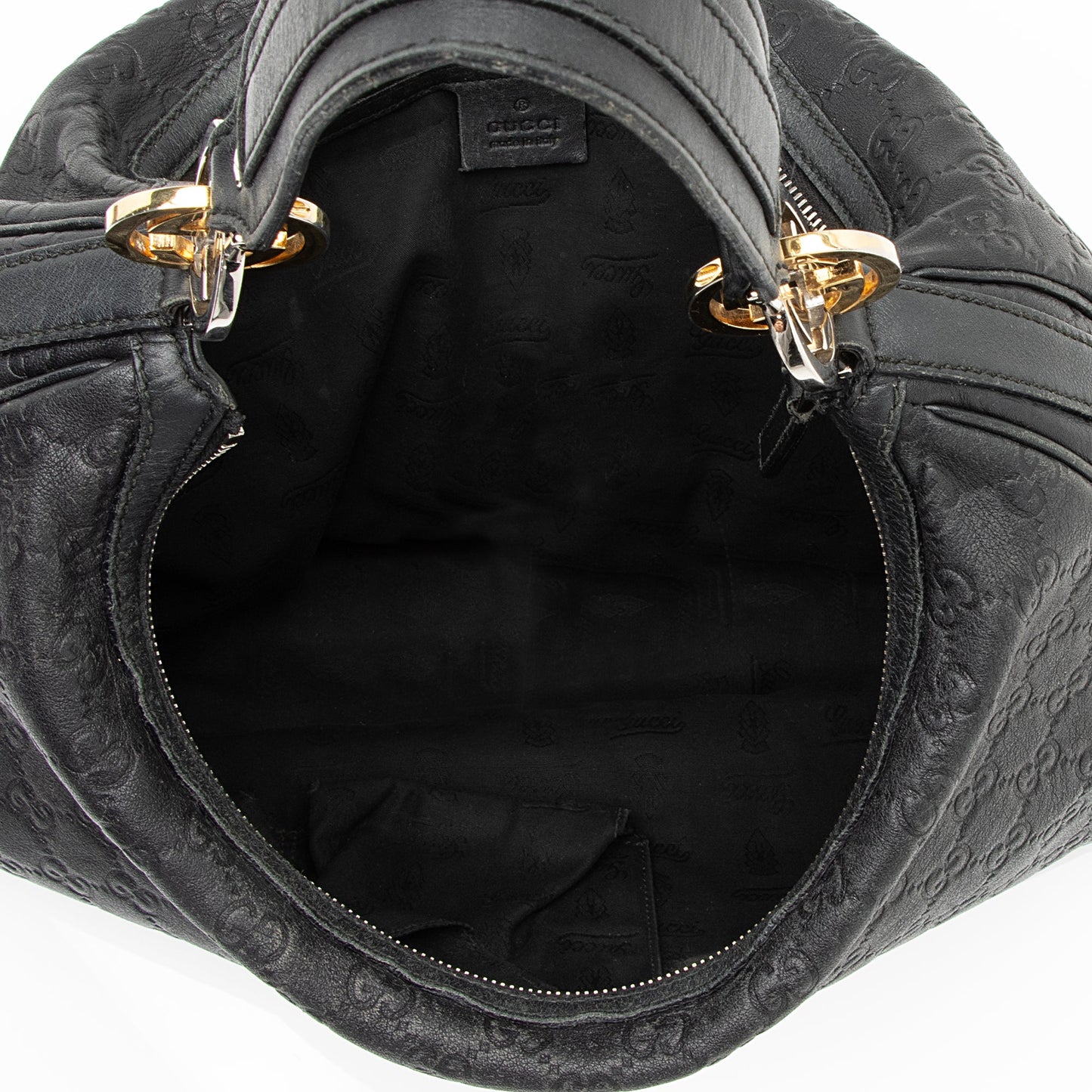Gucci Guccissima Leather Twins Medium Hobo (SHF-23161)