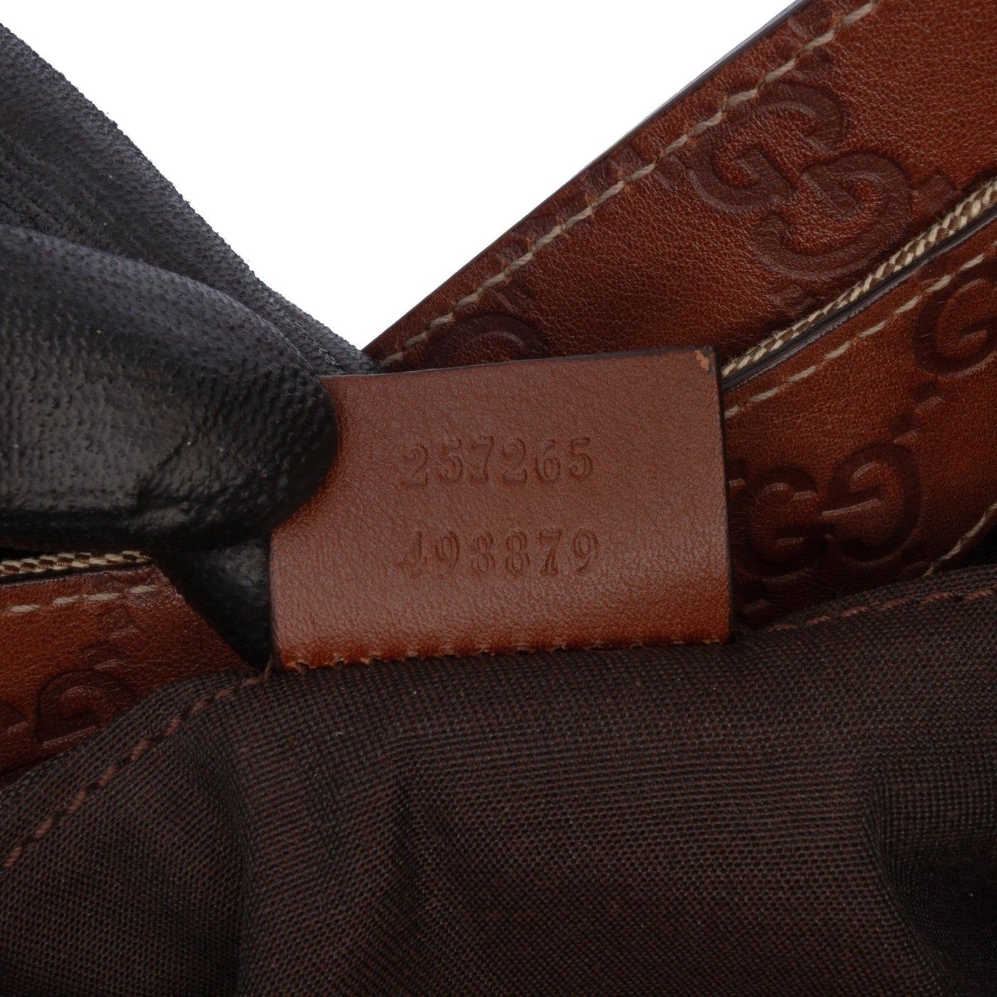 Gucci Guccissima Trimmed Canvas Colbert Shoulder Bag