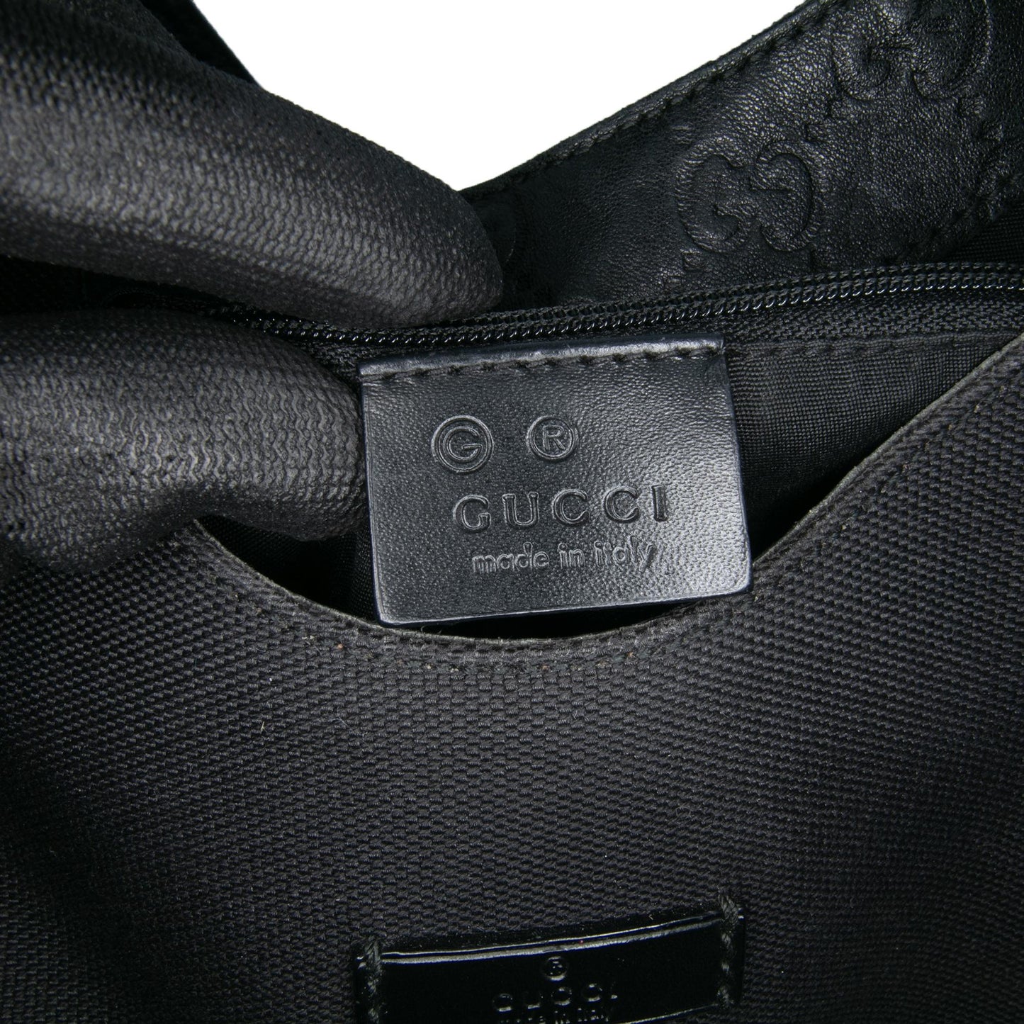 Gucci Guccissima Trimmed Canvas Colbert Shoulder Bag