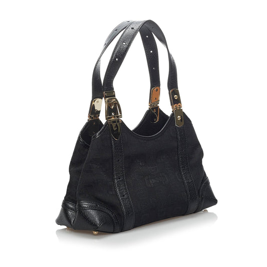Gucci Horsebit Canvas Shoulder Bag (SHG-34217)