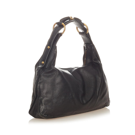 Gucci Horsebit Leather Shoulder Bag (SHG-24714)