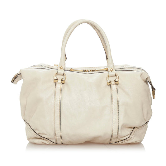 Gucci Horsebit Nail Leather Boston Bag (SHG-28008)