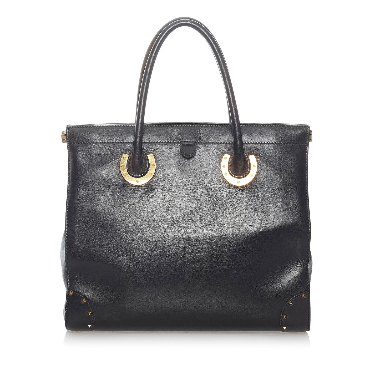 Gucci Horseshoe Leather Tote Bag (SHG-31243)