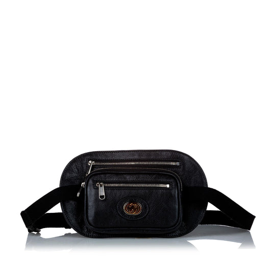 Gucci Interlocking G Morpheus Leather Belt Bag (SHG-28987)