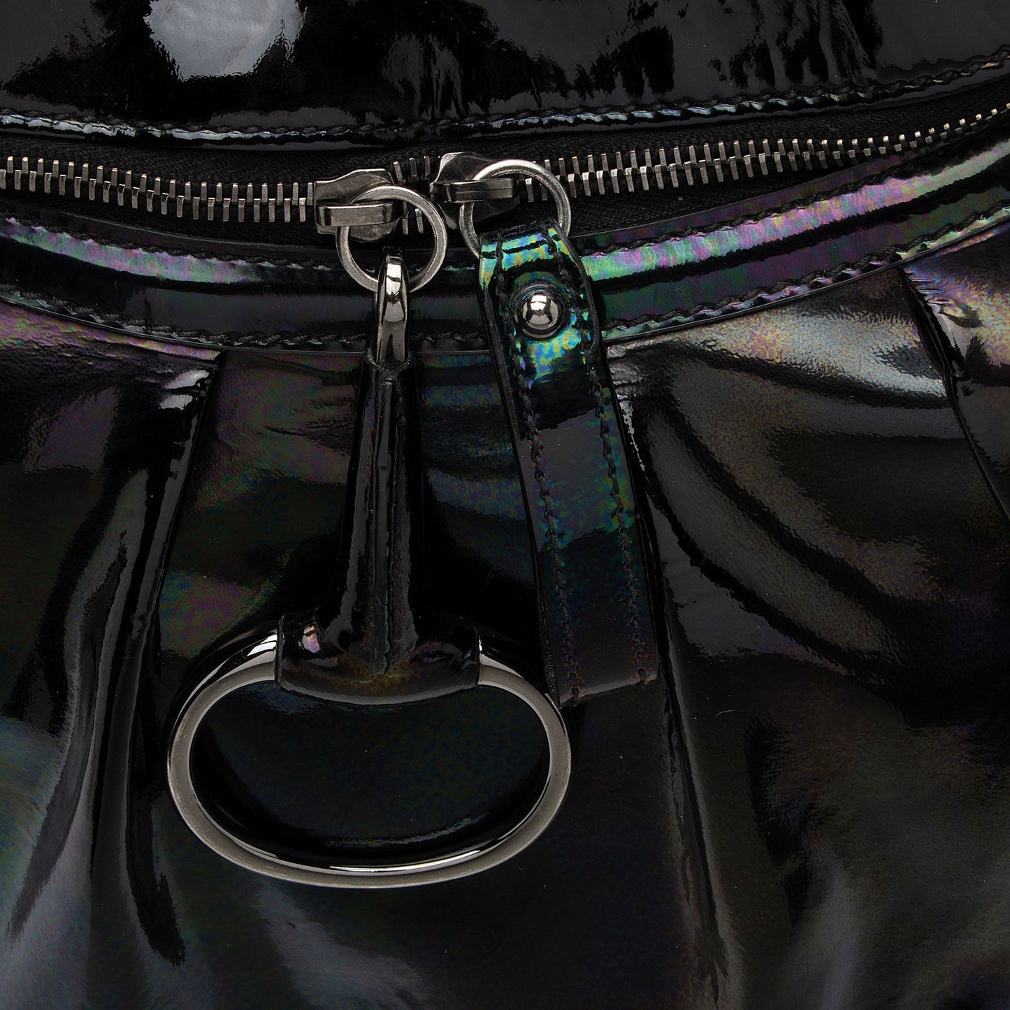 Gucci Iridescent Patent Leather Icon Bit Hobo