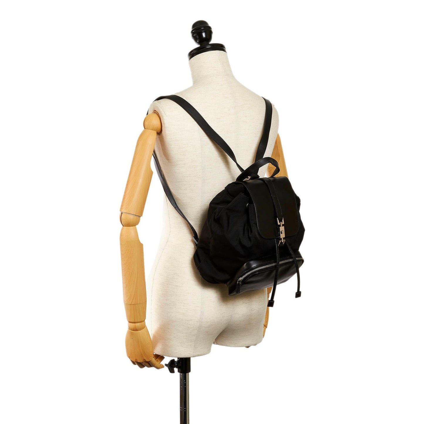 Gucci Jackie Nylon Drawstring Backpack (SHG-30738)