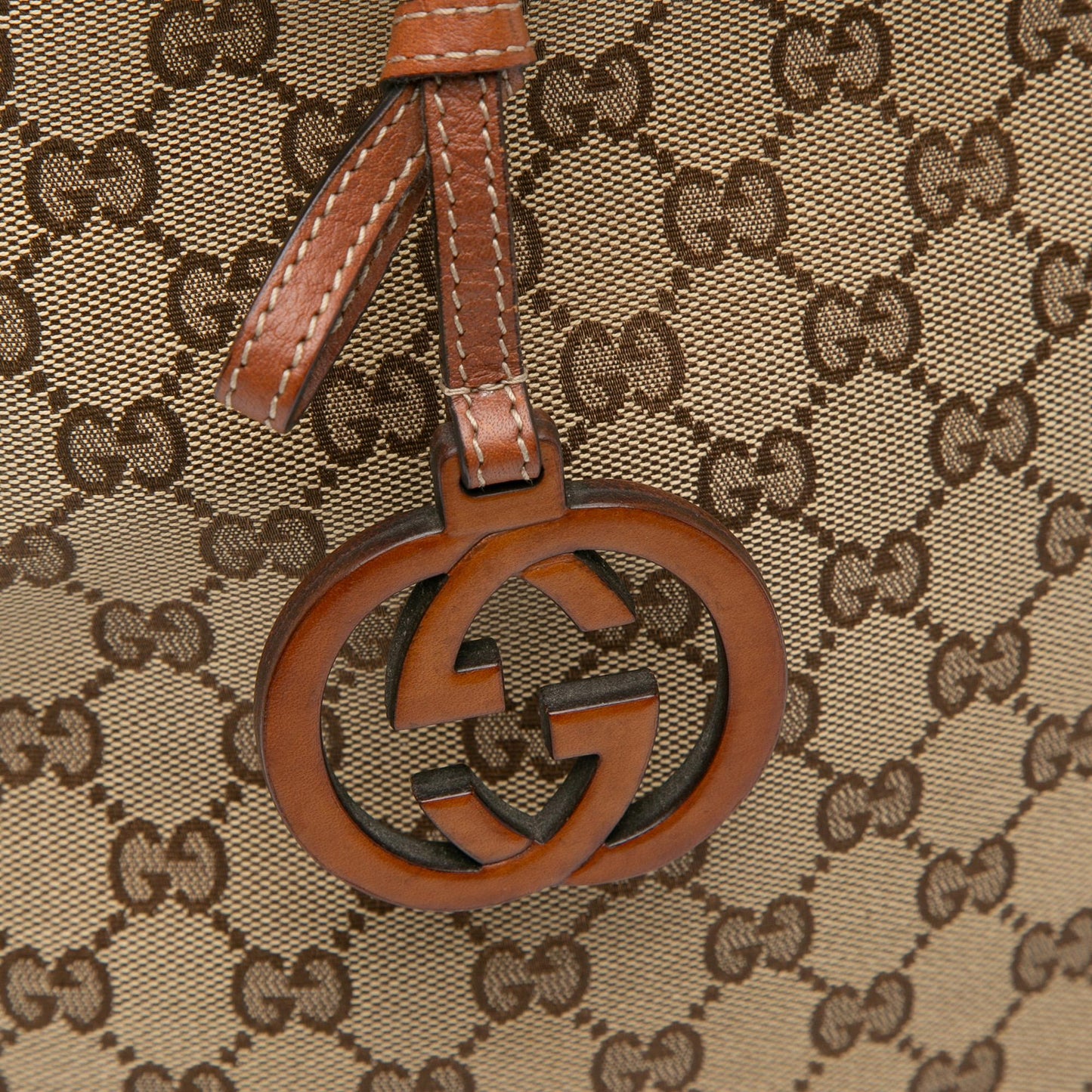 Gucci Large GG Canvas GG Charm Tote