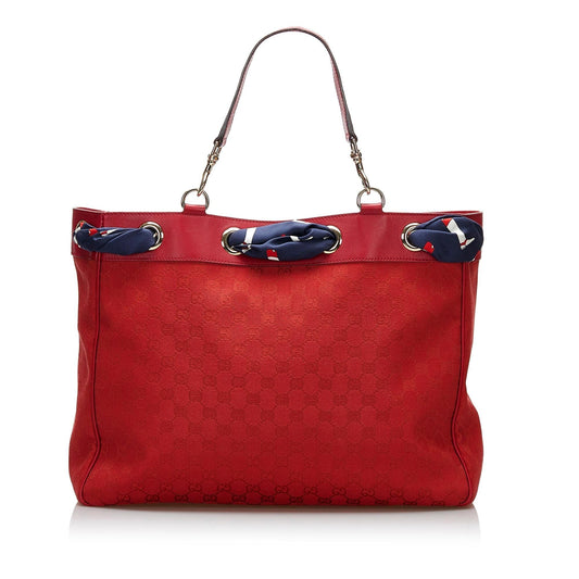 Luxury Gucci Large GG Canvas Positano Tote (SHG-a6TgEC)