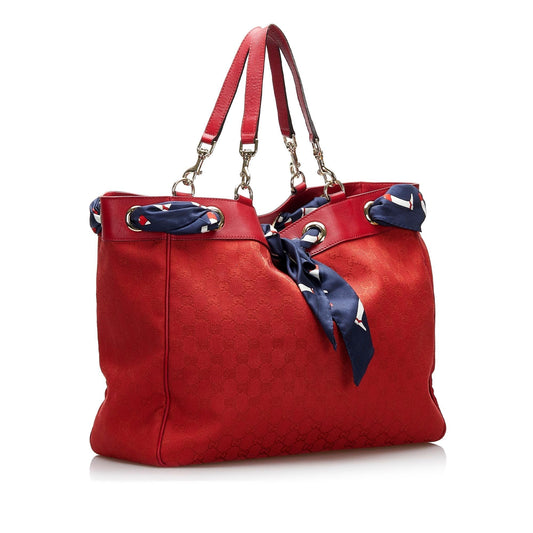 Luxury Gucci Large GG Canvas Positano Tote (SHG-a6TgEC)