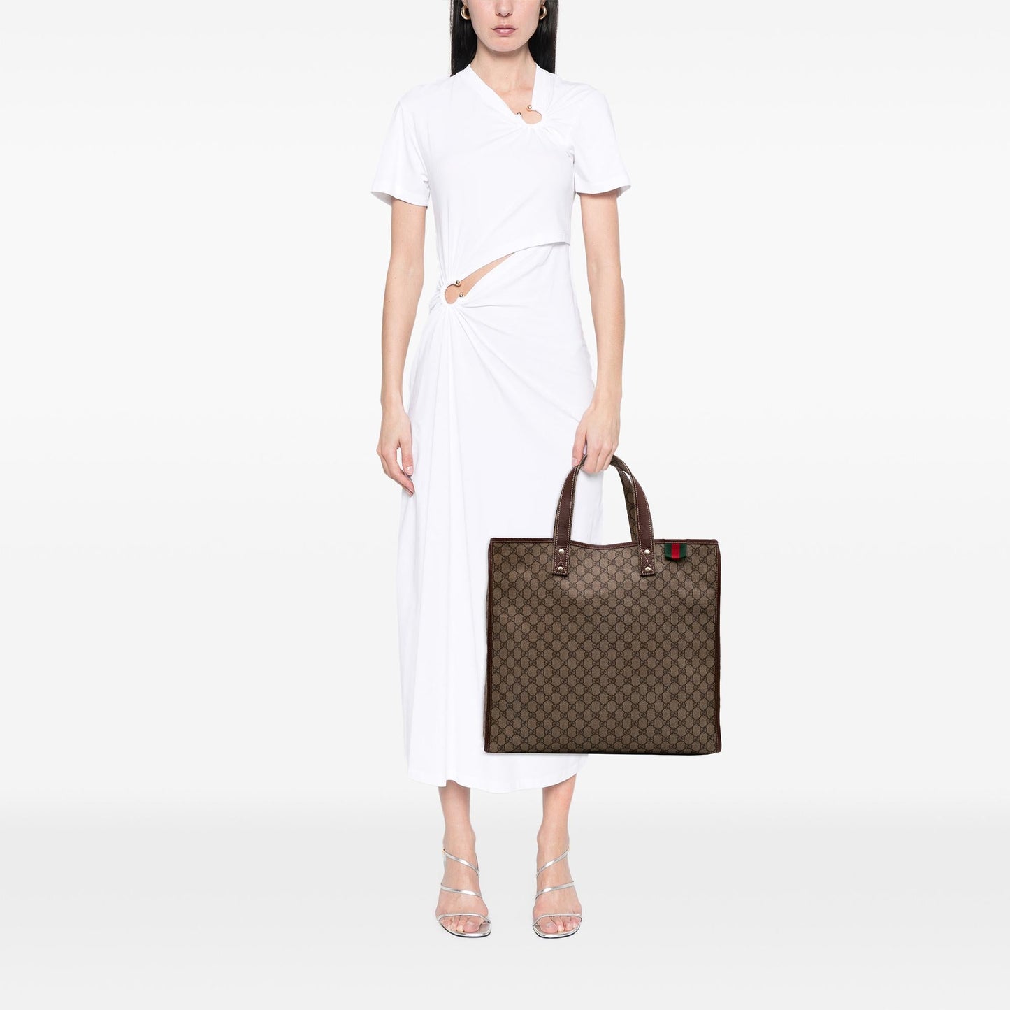 Gucci Large GG Supreme Web Loop Tote