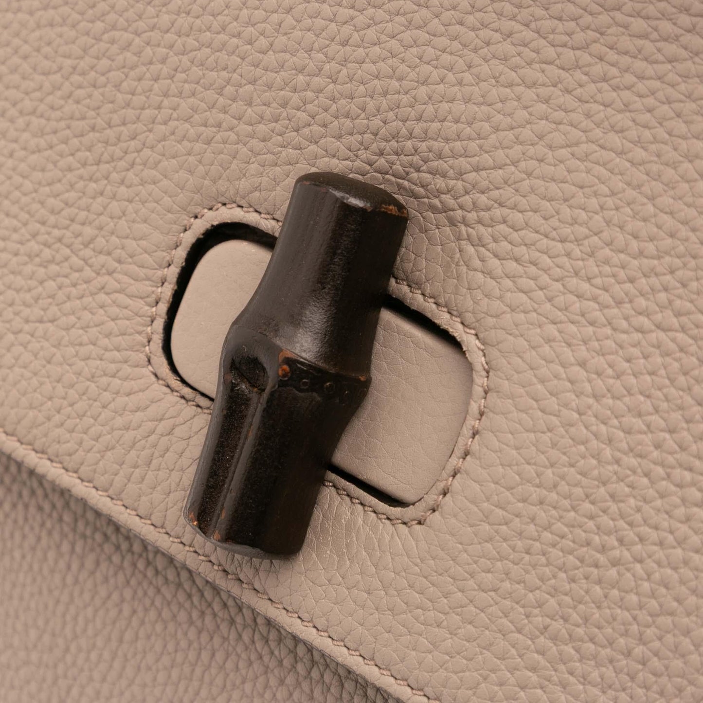 Gucci Large Leather Bamboo Daily Satchel