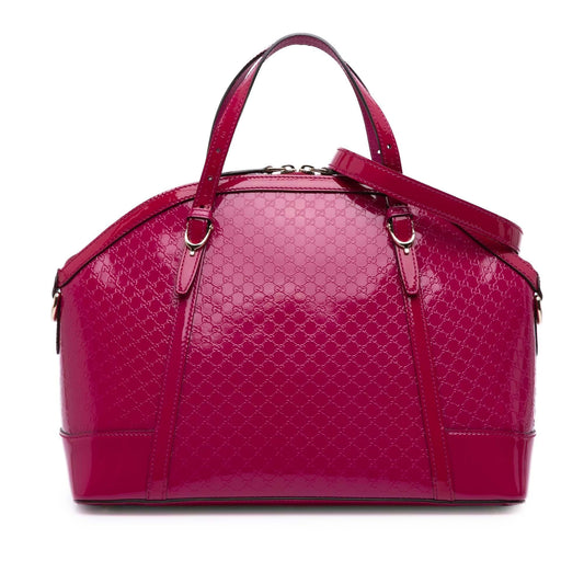 Gucci Large Microguccissima Patent Nice Dome Satchel