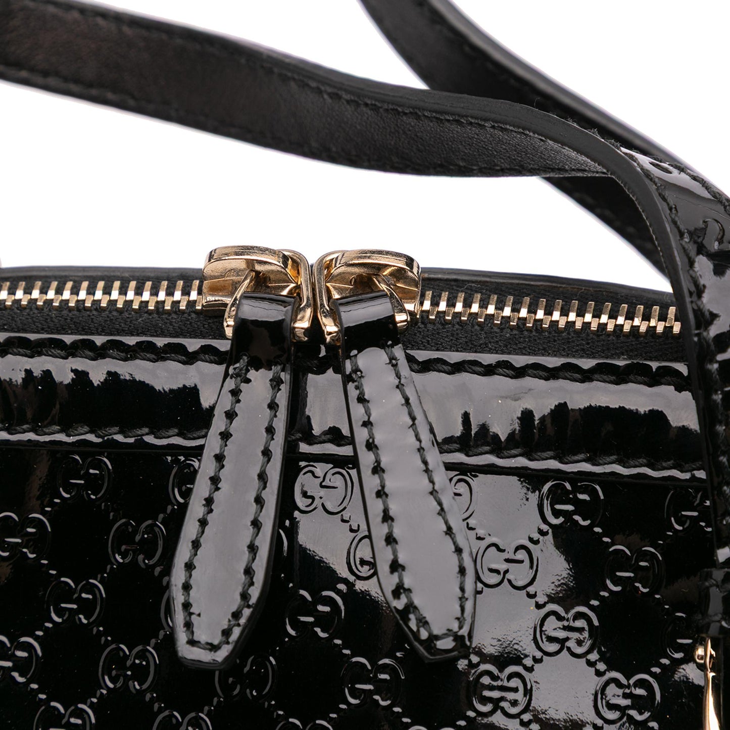 Gucci Large Microguccissima Patent Nice Dome Top Handle Bag