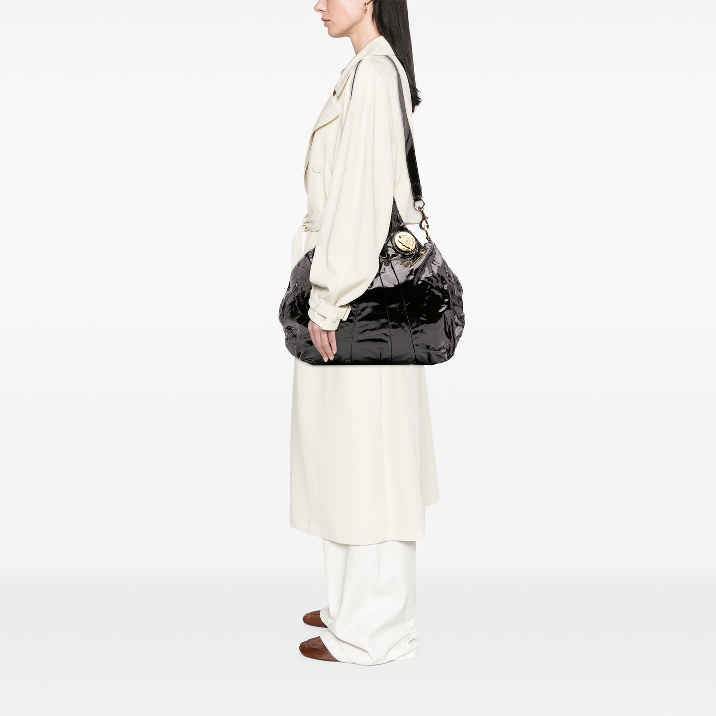 Gucci Large Patent Hysteria Satchel