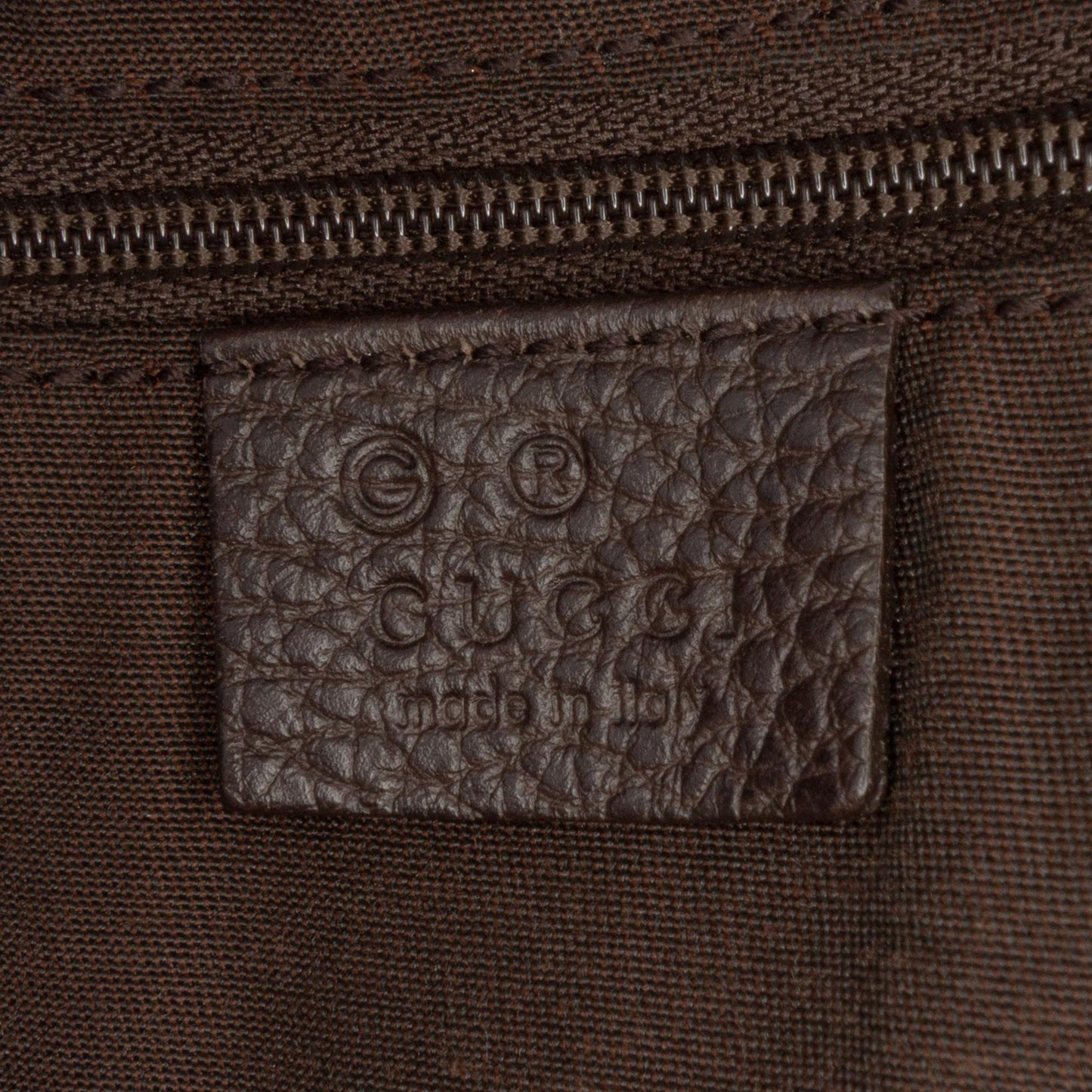 Gucci Large Pebbled Calfskin Bamboo Bar Tote