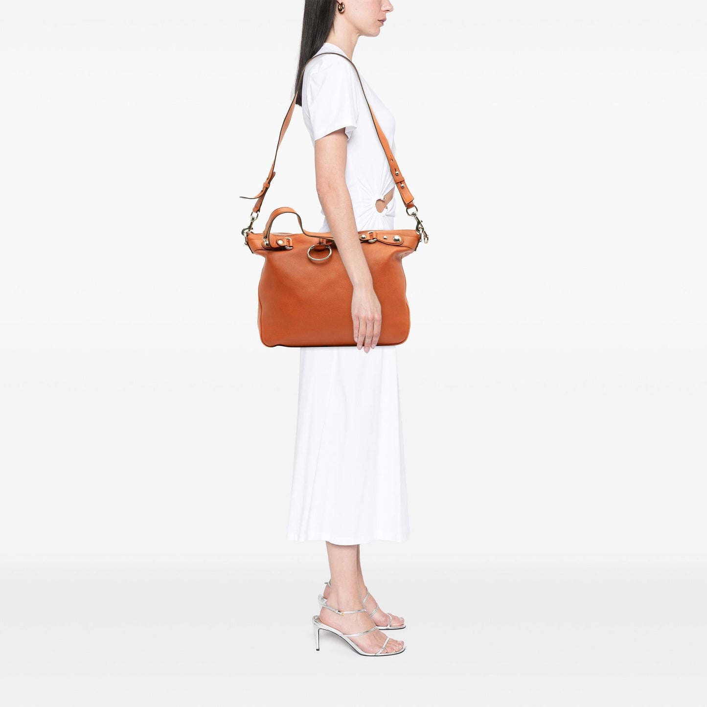 Gucci Large Pebbled Calfskin Icon Bit Satchel